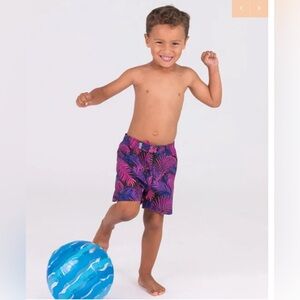 NWOT Rugged Butts Marine Glow Swim Trunks 3T